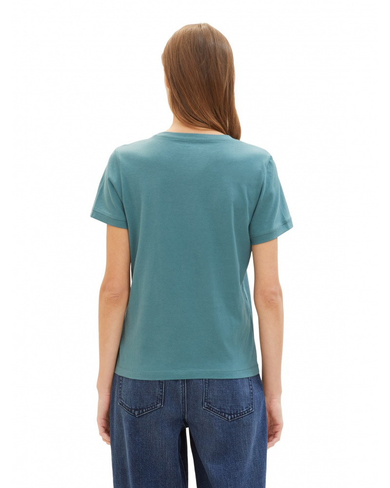 Футболка Women's Summer Blouse Short Sleeve 1041288-10697 Tom Tailor L Зелений 1041288-10697