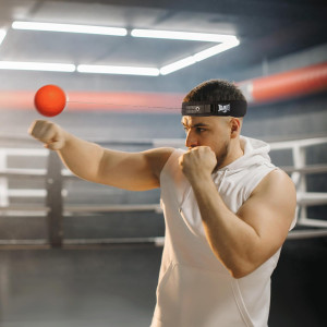 Тренажер для боксу Everlast POWERLOCK REFLEX BALL червоний Уні OSFM P00002715