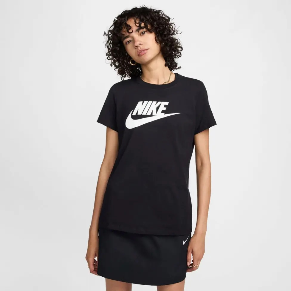 Футболка W NSW TEE ESSNTL ICON FTRA FS DV6094-010 Nike L Чорний DV6094-010