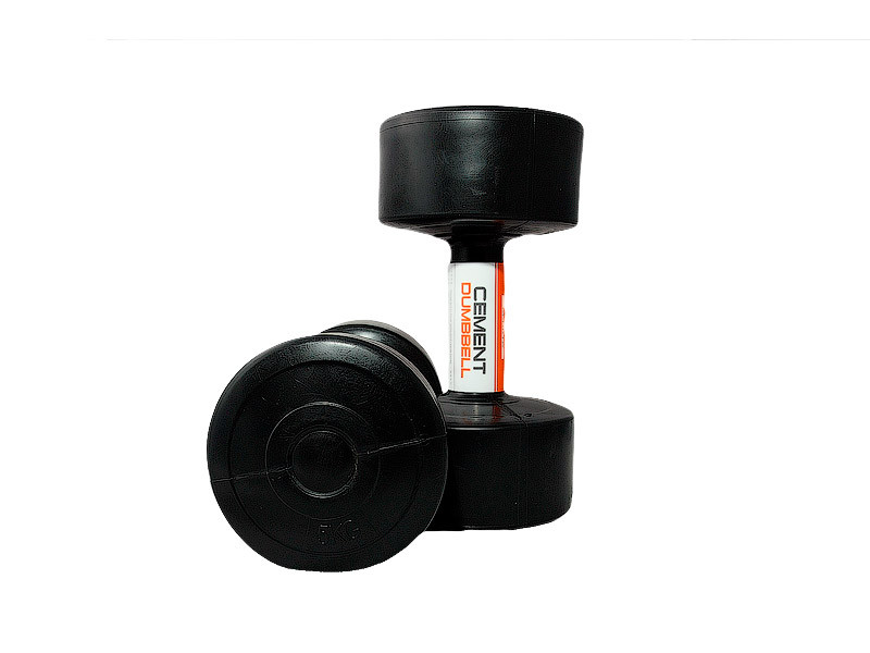 Гантелі пластикові пари CEMENT DUMBELL чорний 2х5кг (LS2003-5) 00000018628