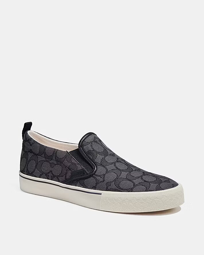 Мокасини Coach 1941 Black Jacuard Skate Slip-On Sneakers CA909 C