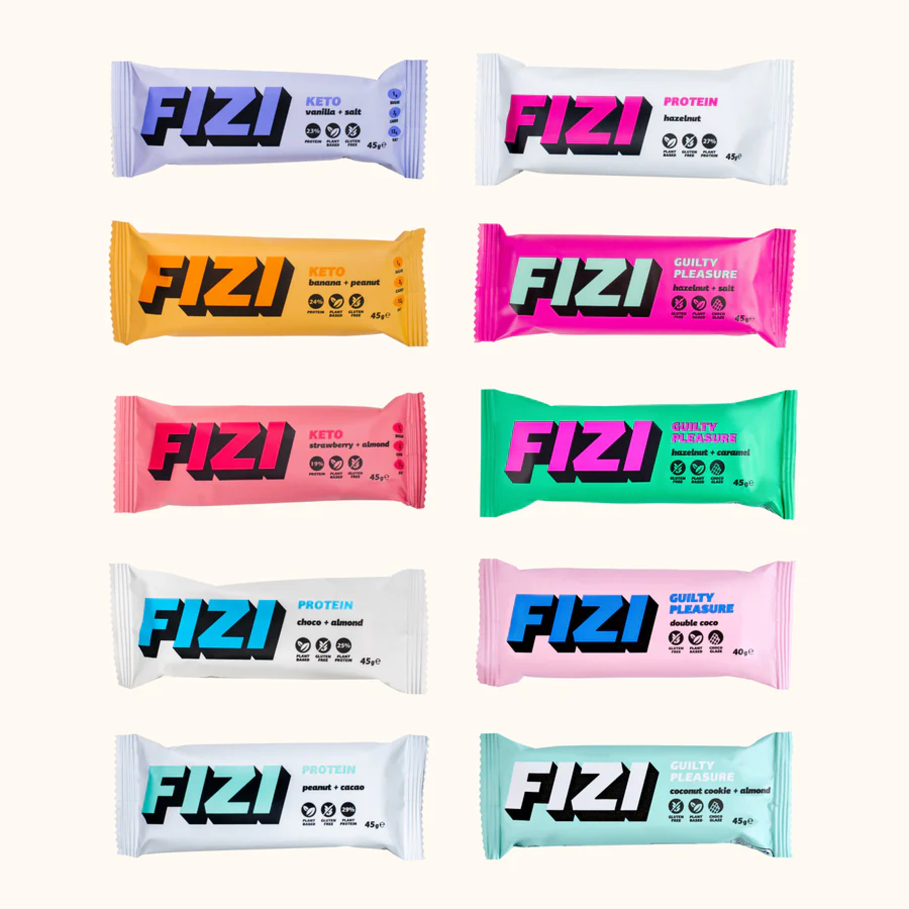 Батончик FIZI Variety Box - 10x45g 2023-10-4763