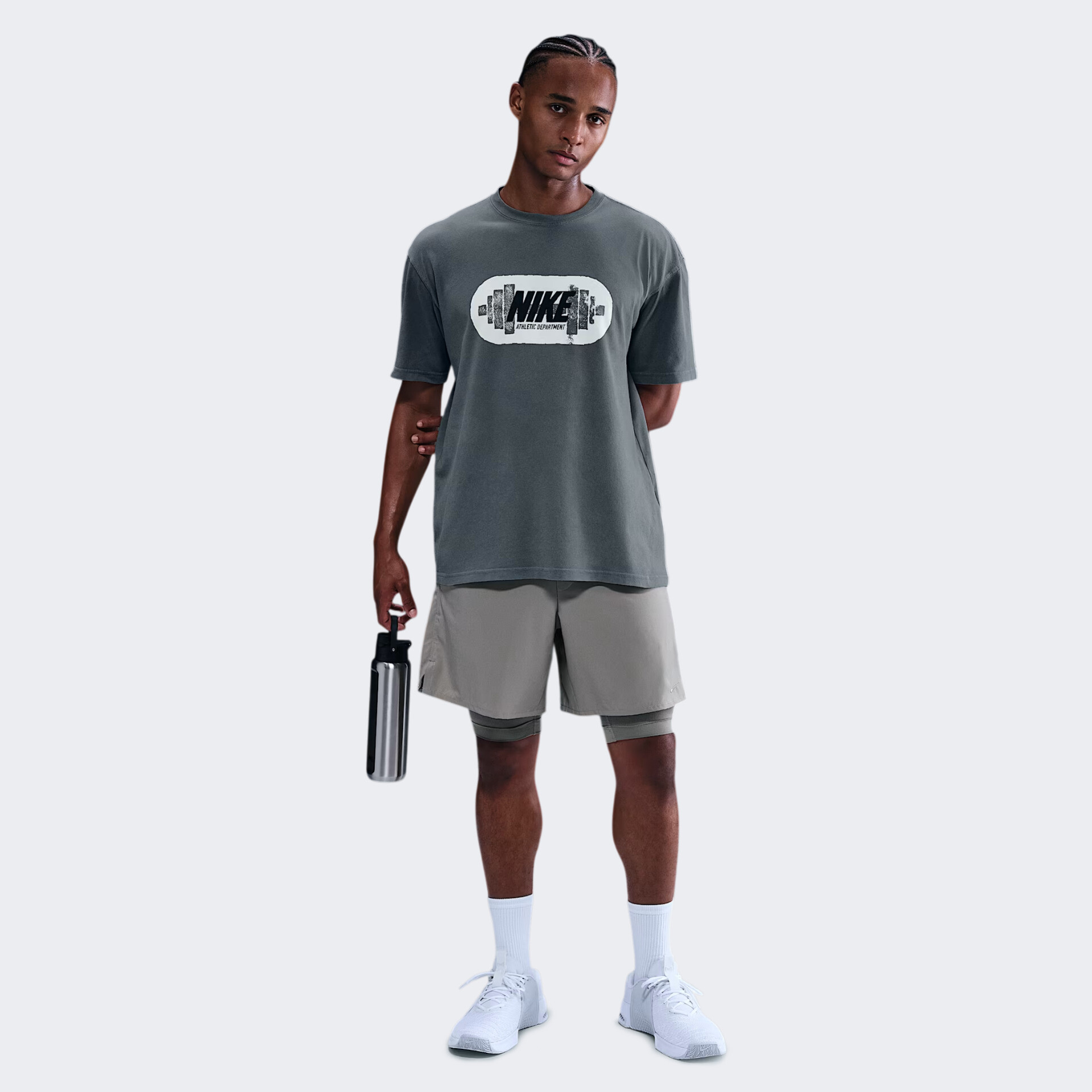 Футболка чоловіча Nike M90 Gym Heritage Grey HV4133-084