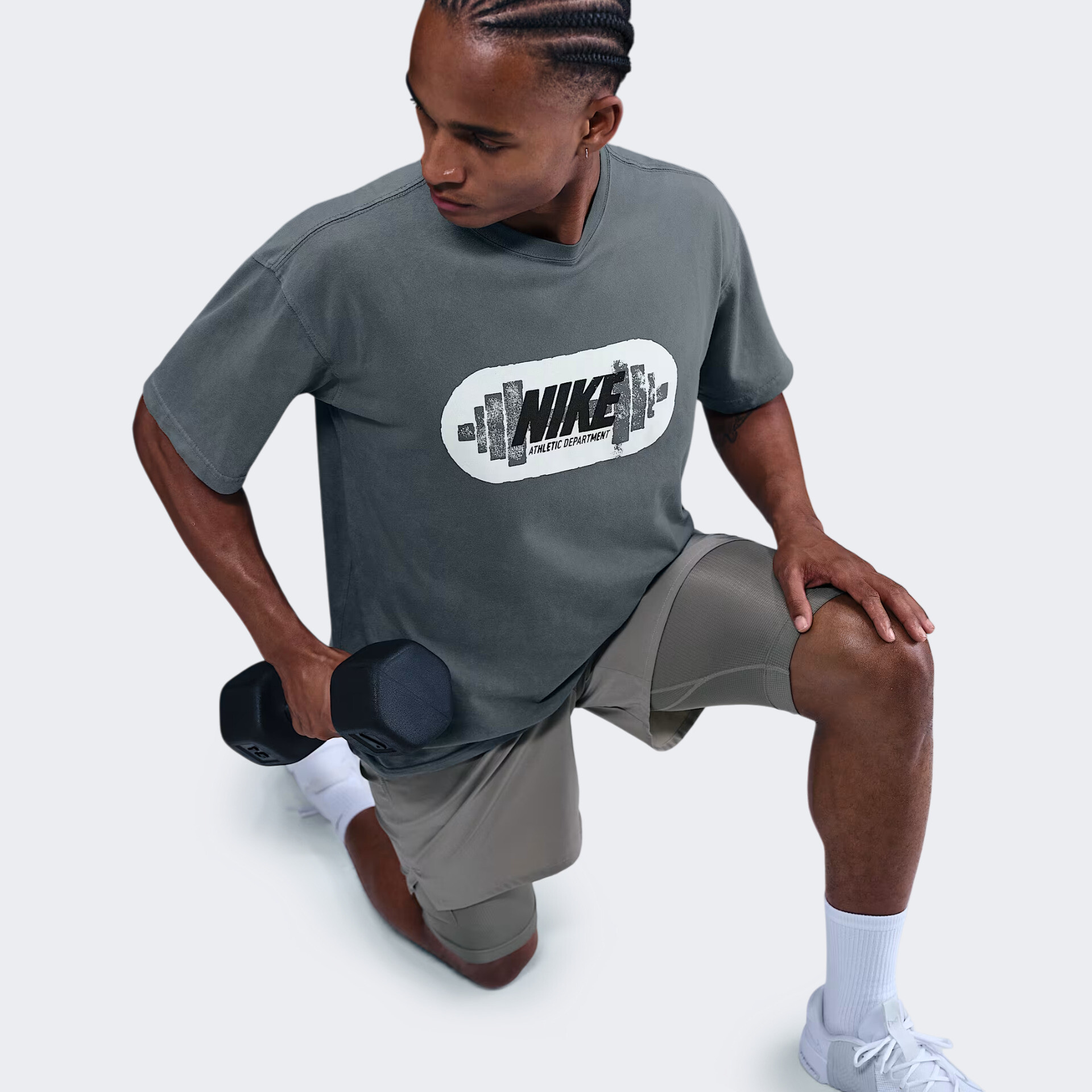 Футболка чоловіча Nike M90 Gym Heritage Grey HV4133-084