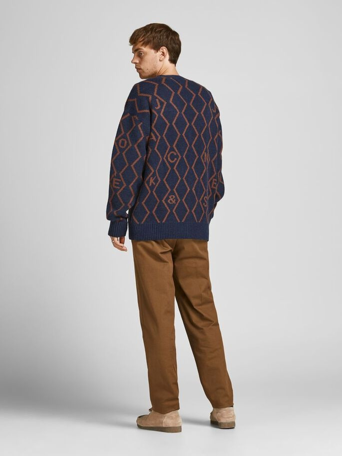 Кардиган JORSNAKE KNIT CARDIGAN KA KNT21 12206819-Navy Blazer-Fit:BOX Jack&Jones L Темно-синій 12206819-Navy Blazer-Fit: