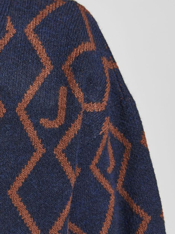 Кардиган JORSNAKE KNIT CARDIGAN KA KNT21 12206819-Navy Blazer-Fit:BOX Jack&Jones L Темно-синій 12206819-Navy Blazer-Fit: