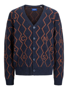 Кардиган JORSNAKE KNIT CARDIGAN KA KNT21 12206819-Navy Blazer-Fit:BOX Jack&Jones L Темно-синій 12206819-NAVY BLAZER-FIT: