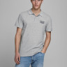Поло JJHERO POLO SS CAT 12175087 Grey Melange Jack&Jones S Сірий 12175087GREYMELANGE