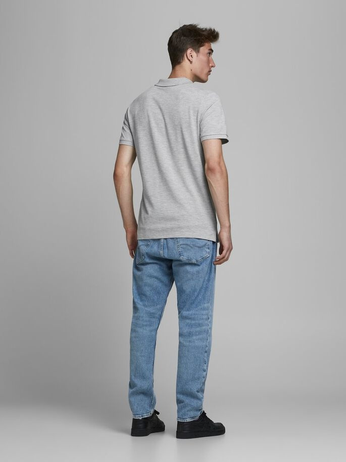 Поло JJHERO POLO SS CAT 12175087 Grey Melange Jack&Jones S Сірий 12175087GreyMelange