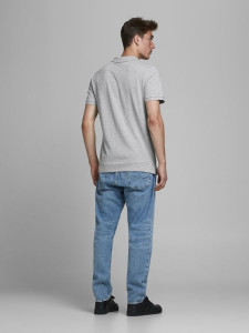 Поло JJHERO POLO SS CAT 12175087 Grey Melange Jack&Jones S Сірий 12175087GREYMELANGE