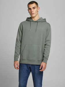 Толстовка JJESOFT SWEAT HOOD NOOS 12161145-Sedona Sage-Fit:Relaxed Jack&Jones M Сірий 12161145-SEDONA SAGE-FIT: