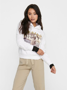 Толстовка 15216381 Bright White ONLY L Білий 15216381BRIGHTWHITE