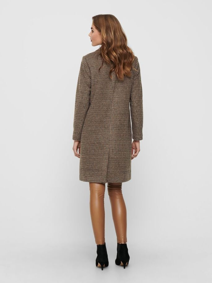 Пальто ONLAGNETE ASTRID CHECK COAT CC OTW 15228610-Glazed Ginger ONLY XS Коричневий 15228610-Glazed Ginger