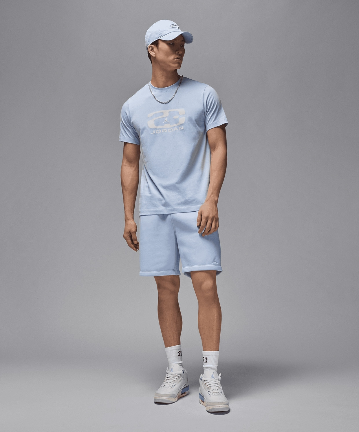 Футболка чоловіча Air Jordan Flt Ess Hbr Ss Crew Light Blue HJ2340-407