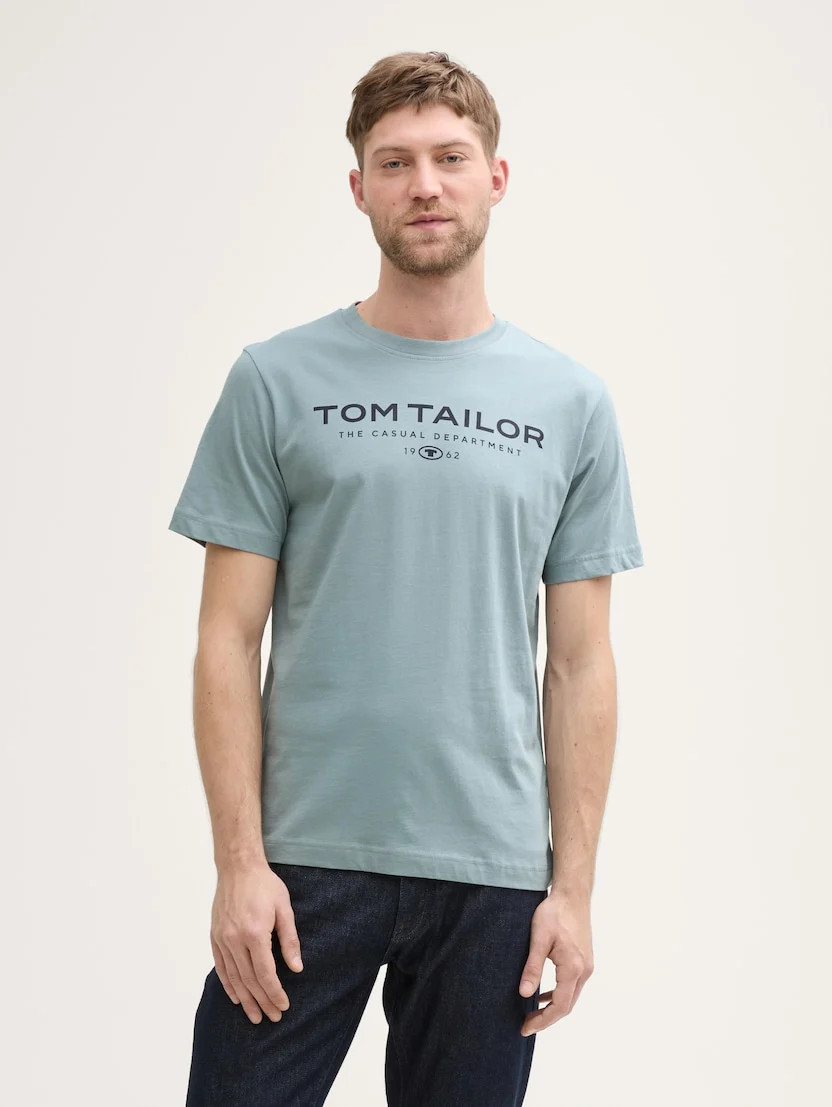 Футболка Printed T-shirt 1045773-27475 Tom Tailor L Блакитний 1045773-27475