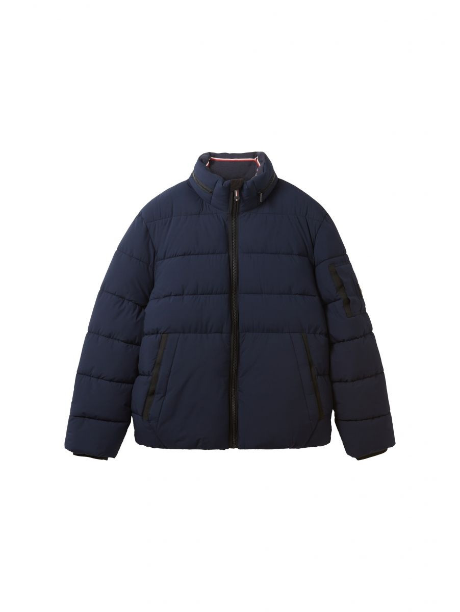 Пуховик Puffer jacket with a hidden hood 1037336-10668 Tom Tailor L Темно-синій 1037336-10668