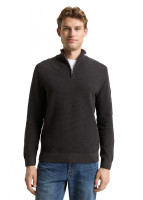 Кофта Men's Cotton Troyer Knit Jumper 1048813-10899 Tom Tailor L Темно-сірий 1048813-10899