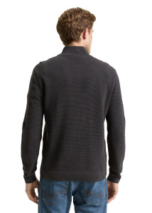 Кофта Men's Cotton Troyer Knit Jumper 1048813-10899 Tom Tailor L Темно-сірий 1048813-10899