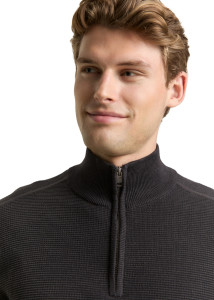 Кофта Men's Cotton Troyer Knit Jumper 1048813-10899 Tom Tailor L Темно-сірий 1048813-10899