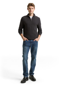 Кофта Men's Cotton Troyer Knit Jumper 1048813-10899 Tom Tailor L Темно-сірий 1048813-10899