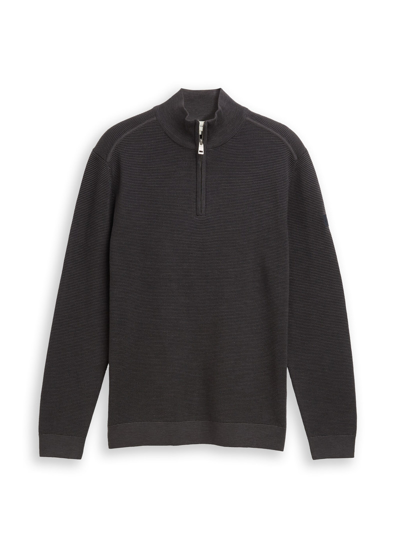 Кофта Men's Cotton Troyer Knit Jumper 1048813-10899 Tom Tailor L Темно-сірий 1048813-10899