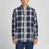 Сорочка JORBLASTER CHECK TWILL SHIRT LS 12195943-Navy Blazer-Checks:/SLIM FIT Jack&Jones M Темно-син 12195943-NAVY BLAZER-CHEC