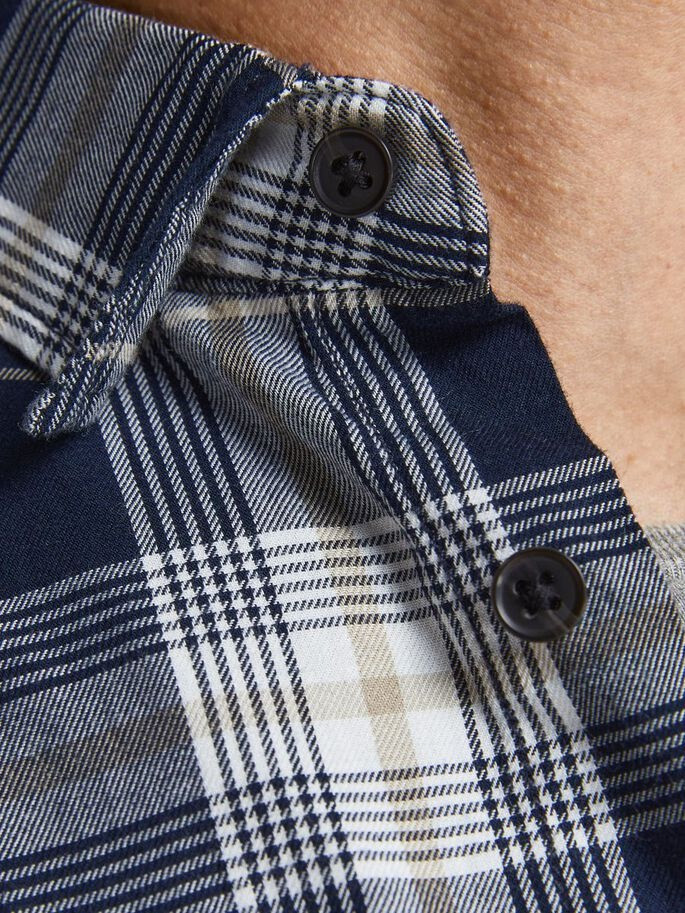 Сорочка JORBLASTER CHECK TWILL SHIRT LS 12195943-Navy Blazer-Checks:/SLIM FIT Jack&Jones M Темно-син 12195943-Navy Blazer-Chec