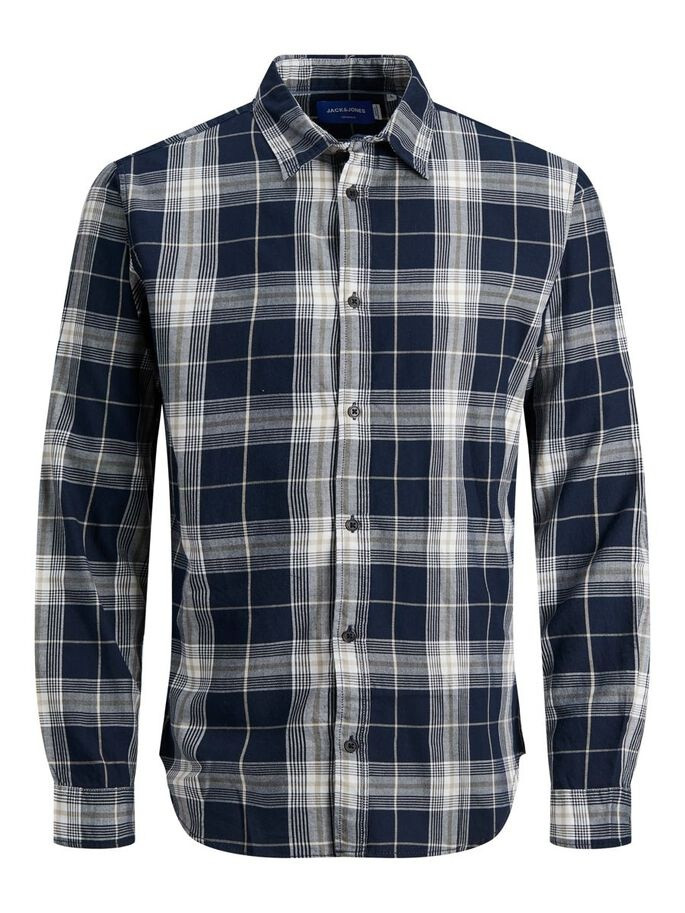 Сорочка JORBLASTER CHECK TWILL SHIRT LS 12195943-Navy Blazer-Checks:/SLIM FIT Jack&Jones M Темно-син 12195943-Navy Blazer-Chec
