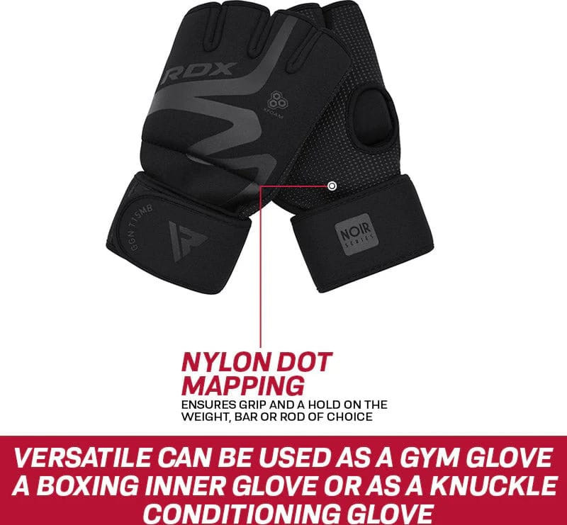 Рукавиці тренувальні RDX GRAPPLING GLOVES NEOPRENE T15 чорний M (GGN-T15MB) GGN-T15MB