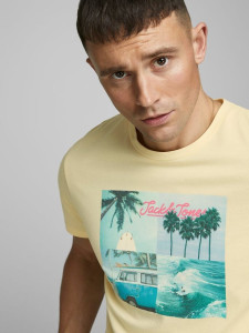 Футболка JORSUITE TEE SS CREW NECK 12171675 Flan Jack&Jones XL Жовтий 12171675FLAN