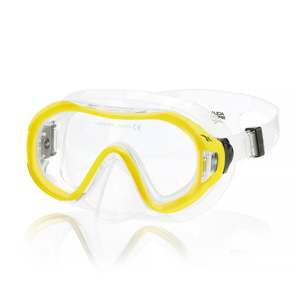 Маска для плавання Aqua Speed JUNIOR 223-18 жовтий, прозорий Діт OSFM 223-18