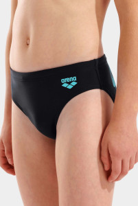 Плавки сліпи для хлопчиків Arena TALES SWIM BRIEFS чорний, бірюзовий 164 см 009086-508