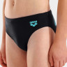 Плавки сліпи для хлопчиків Arena TALES SWIM BRIEFS чорний, бірюзовий 164 см 009086-508