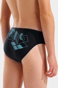 Плавки сліпи для хлопчиків Arena TALES SWIM BRIEFS чорний, бірюзовий 164 см 009086-508