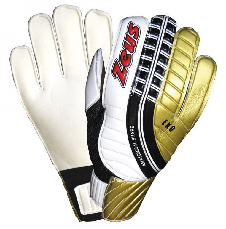 Рукавиці воротарські Zeus GUANTO EKO BIANCO чорний, білий, золотий, червоний Чол 10 Z00735