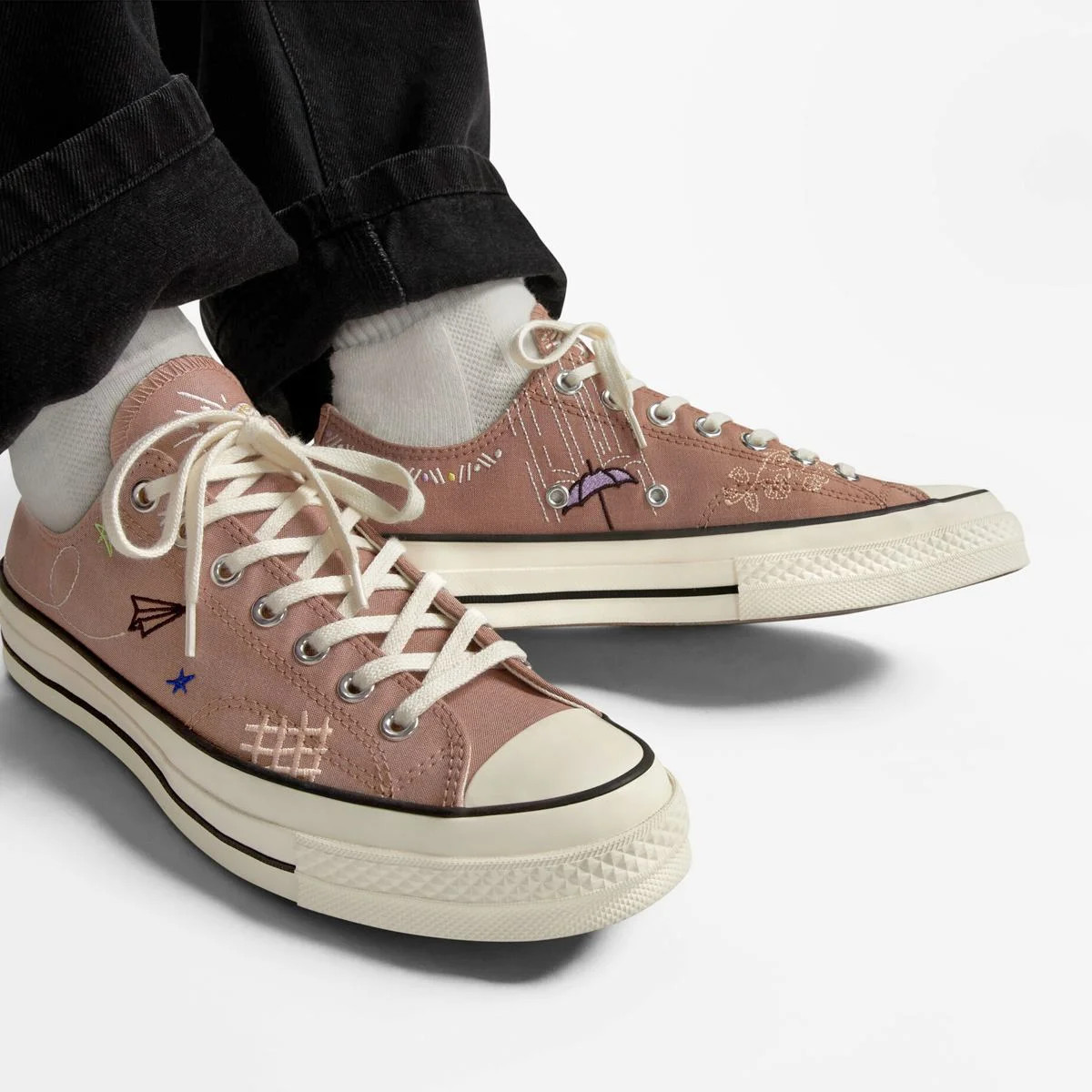 Кеди чоловічі Converse Chuck 70 Embroidery Brown A03665C