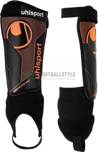 Щитки футбольні Uhlsport TIBIA PLATE PRO чорно-жовтогарячі 1006802 02 1006802-02