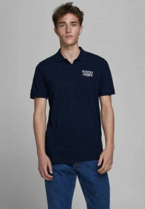 Поло JJHERO POLO SS CAT 12175087 Navy Blazer Jack&Jones M Темно-синій 12175087NAVYBLAZER