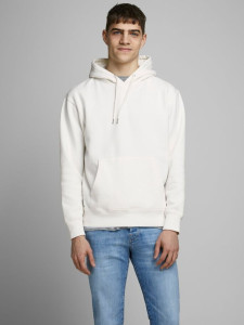 Толстовка JJESOFT SWEAT HOOD NOOS 12161145-White-Fit:Relaxed/Solid Col Jack&Jones XXL Білий 12161145-WHITE-FIT:RELAXE