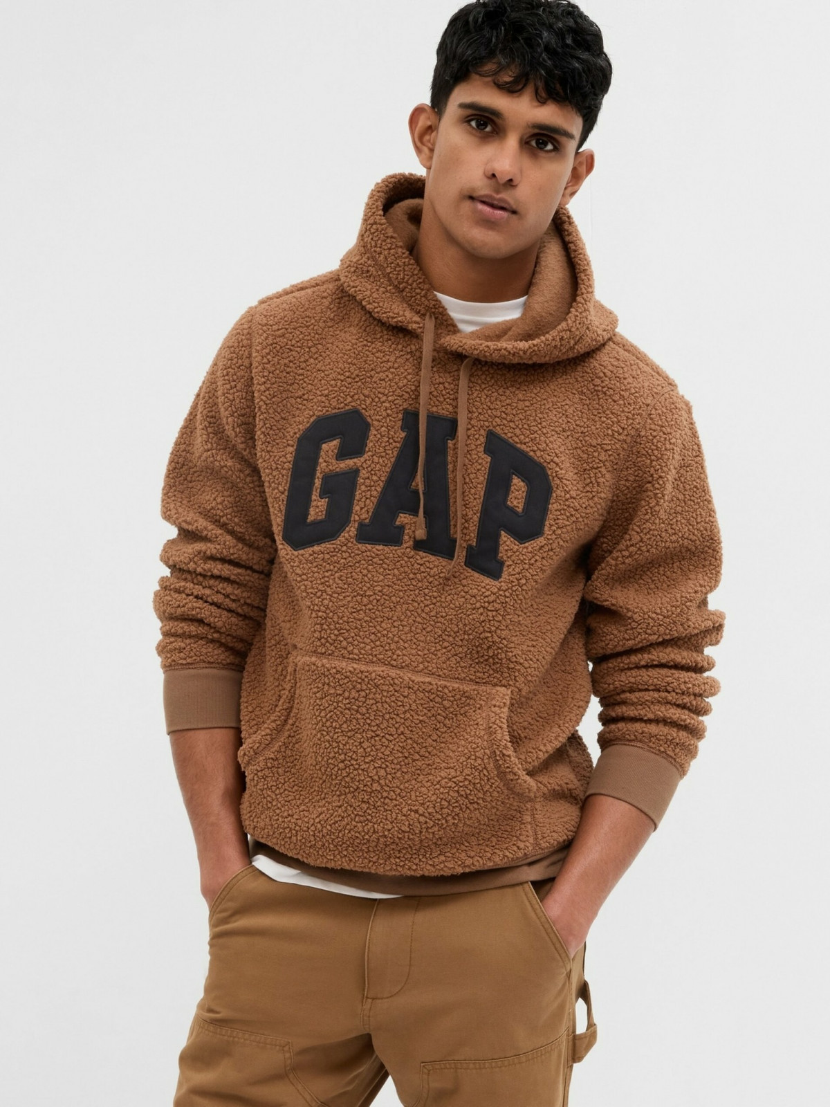 Толстовка INSULATED PULLOVER LOGO HOODIE 724559-01 GAP M Коричневий 724559-01
