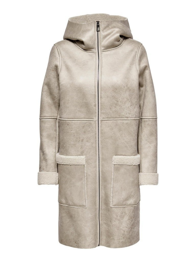 Пальто ONLALBERTE BONDED COAT OTW 15239484-Pumice Stone ONLY L Бежевий 15239484-Pumice Stone