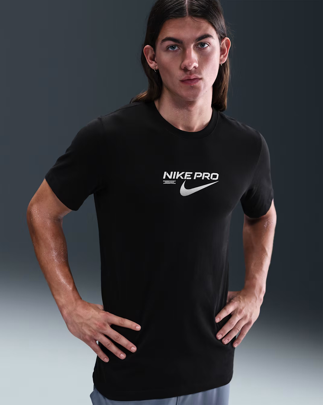 Футболка чоловіча Nike Df Pro Training Black HV4131-010