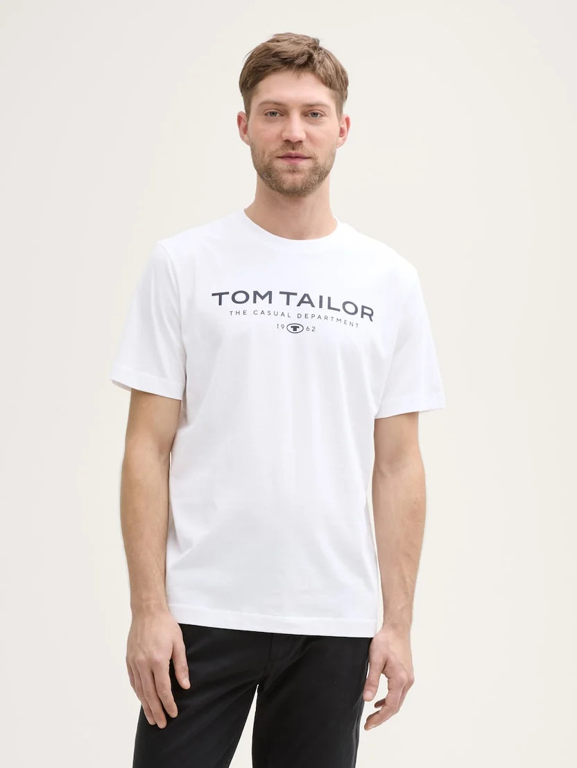 Футболка Printed T-shirt 1045773-20000 Tom Tailor L Білий 1045773-20000