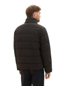 Пуховик Puffer jacket with a hidden hood 1037336-29999 Tom Tailor L Чорний 1037336-29999