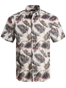 Сорочка JORHAZY SHIRT SS LTN 12187954 Cloud Dancer Jack&Jones M Білий 12187954CLOUDDANCER