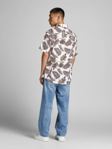 Сорочка JORHAZY SHIRT SS LTN 12187954 Cloud Dancer Jack&Jones M Білий 12187954CLOUDDANCER