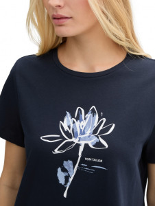 Футболка women's T-shirt 1045534-10360 Tom Tailor L Темно-синій 1045534-10360