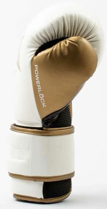 Рукавиці боксерські Everlast POWERLOCK 2R TRAINING GLOVE білий, золотий Уні 12 унцій P00003049