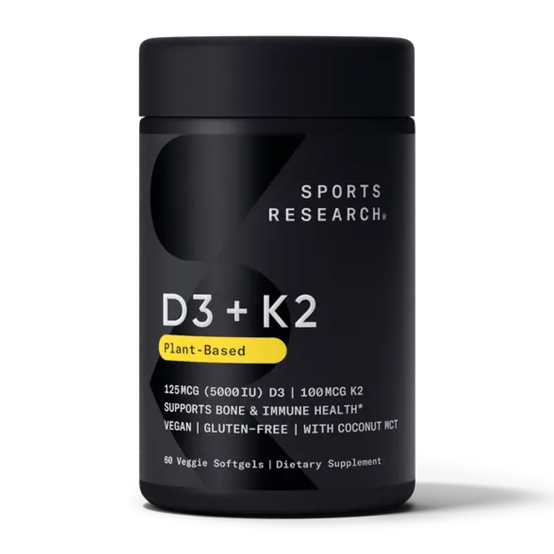 Софт гелеві капсули Sport Research Vegan D3 5000iu + Vitamin K2 100mcg - 60 softgels 2023-10-4010