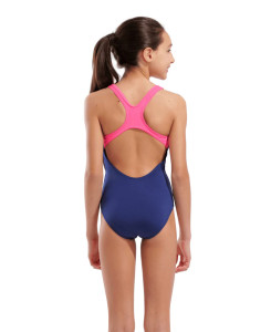 Купальник закритий для дівчат Arena LOGO SWIMSUIT SWIM PRO синій дитячий 140 см (010287-590) 010287-590